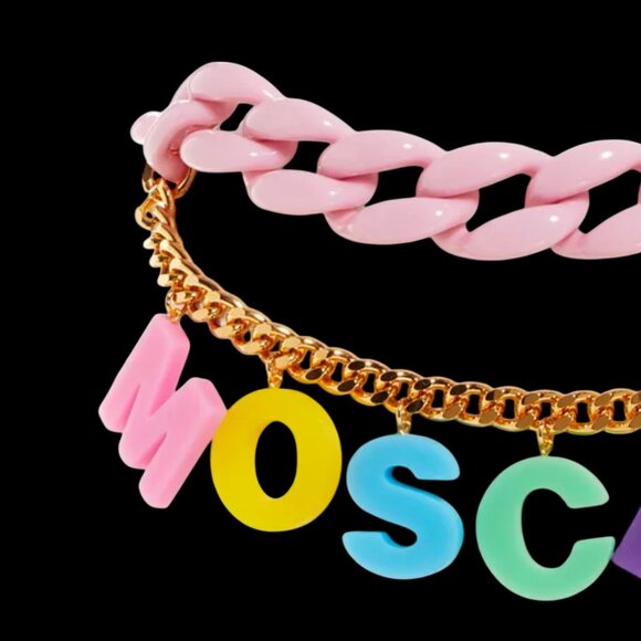 Moschino Women's Bijoux Small Chain Link Logo Belt NEW - Picture 8 of 10